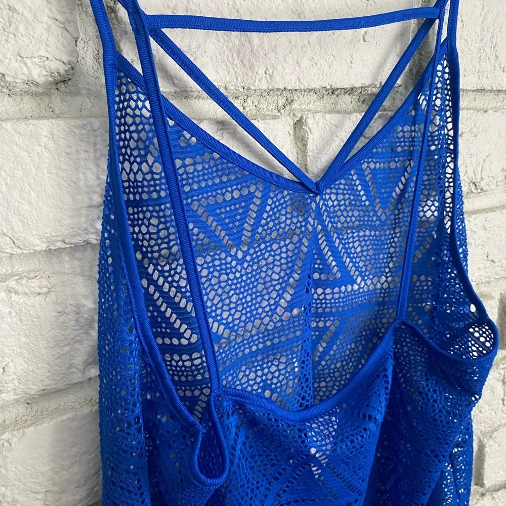 Victoria's Secret Pink Blue Sheer Tank Top